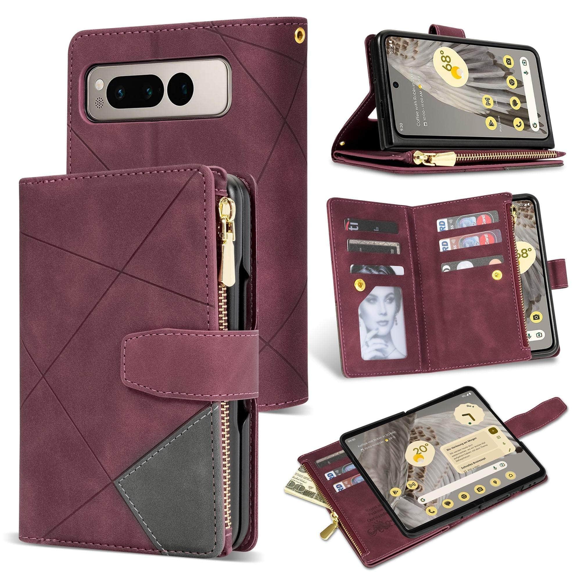 Casebuddy Purple 1 / For Pixel Fold Google Pixel Fold Protection Wallet