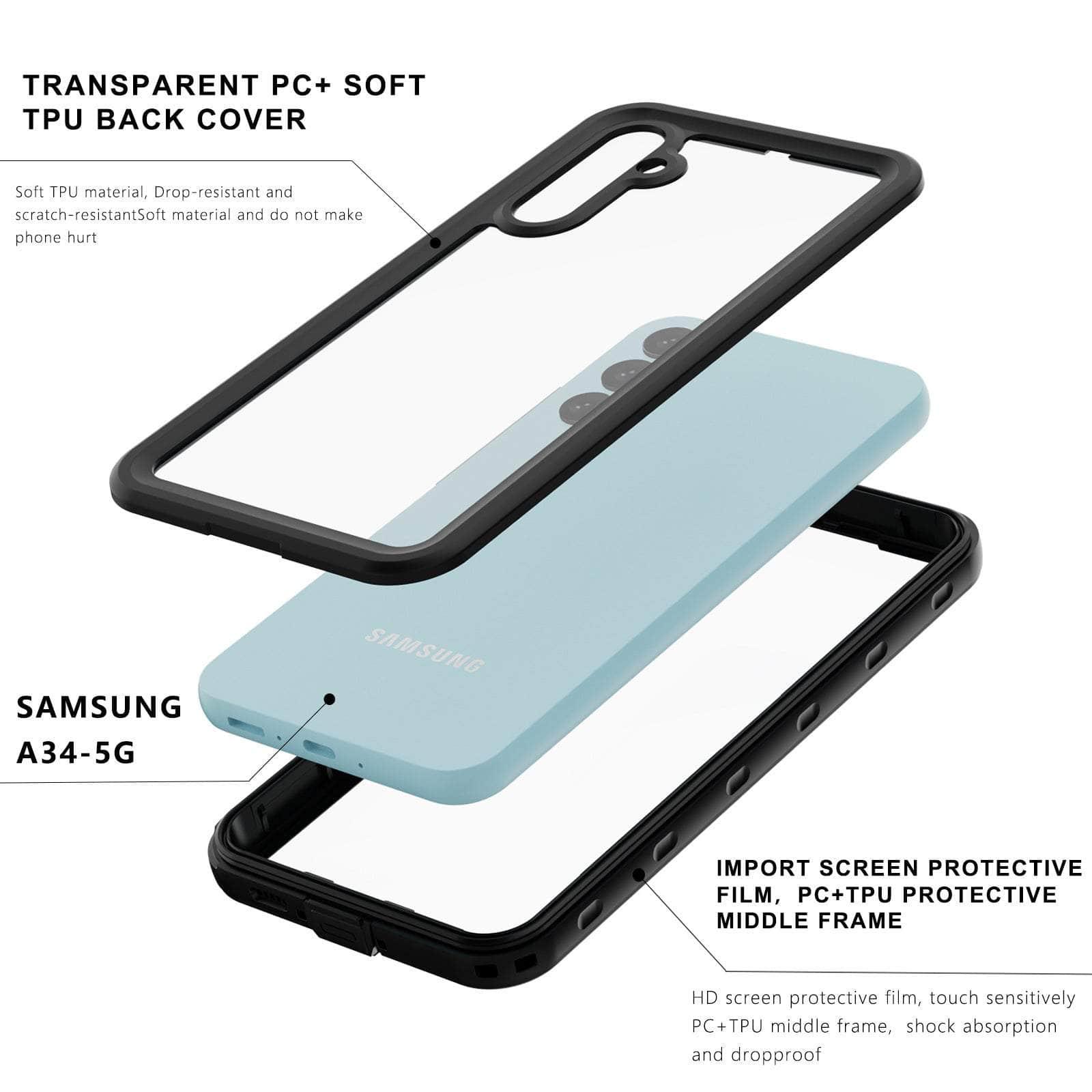 Casebuddy IP68 Waterproof Galaxy A54 Crystal Case