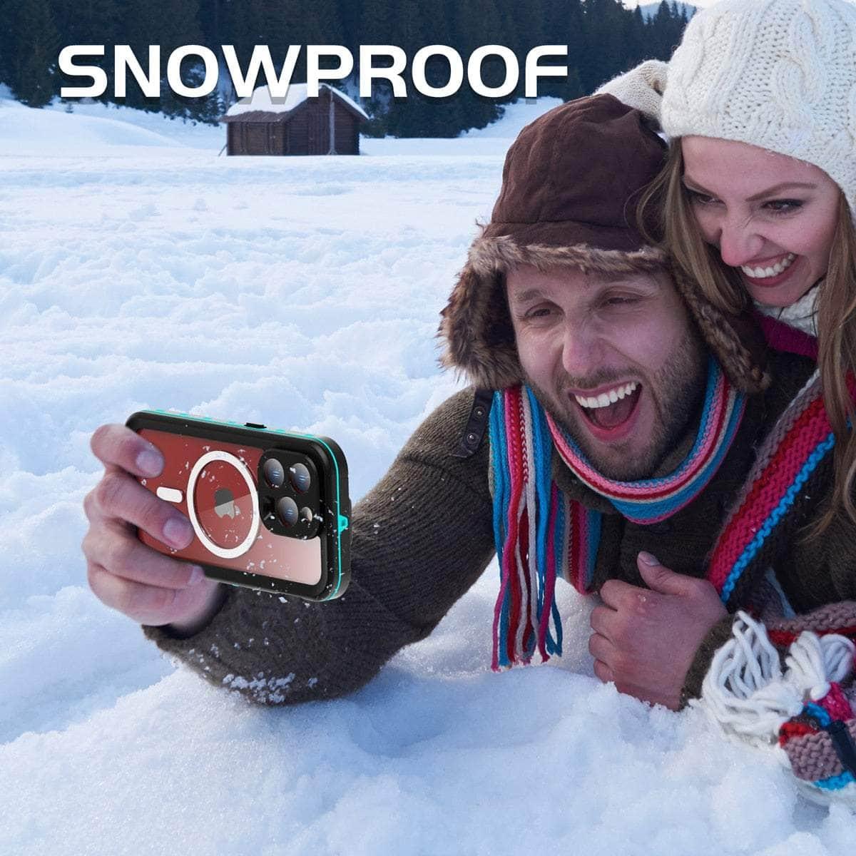 Casebuddy Black / For iPhone 15 iPhone 15 IP68 Waterproof Wireless MagSafe Case