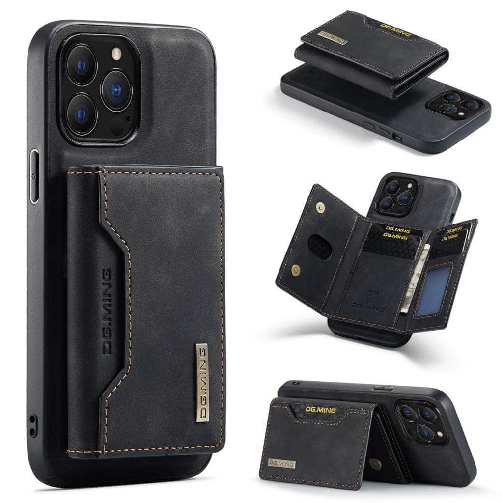 Casebuddy Black / For iPhone 15 iPhone 15 Magnetic Split Body Wallet Case