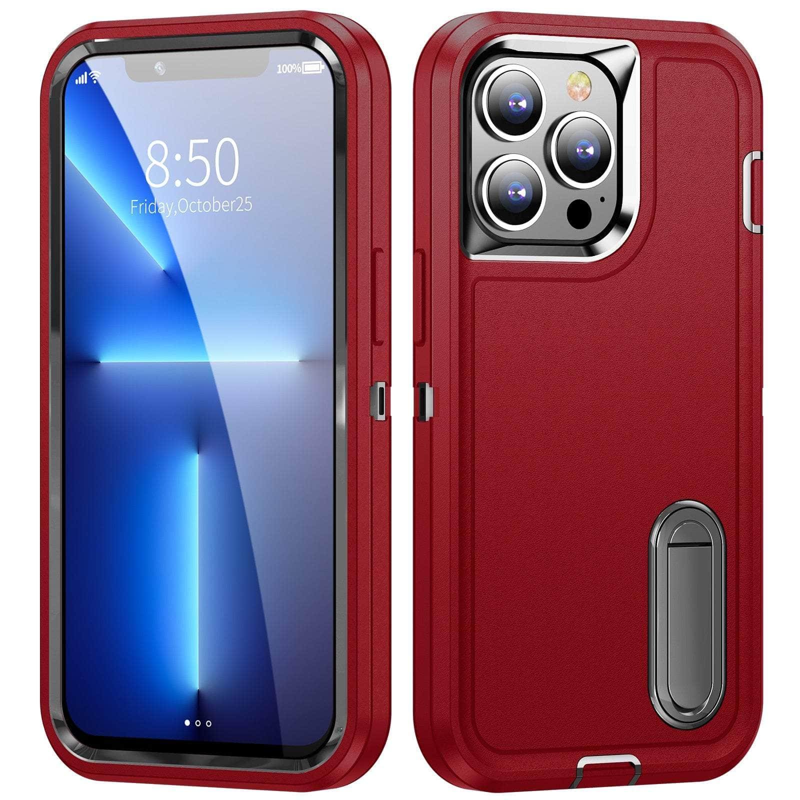 Casebuddy Red-Black / For iPhone 15 Plus iPhone 15 Plus Heavy Armor Shockproof Defend Case