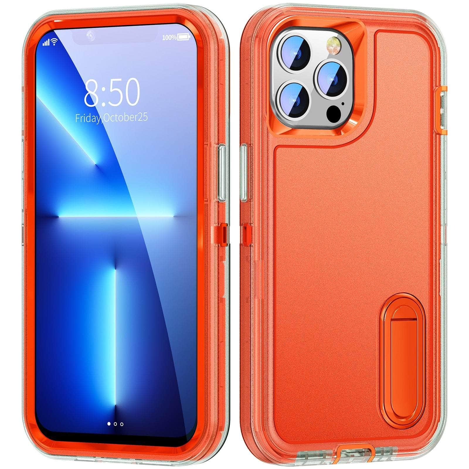 Casebuddy Clear-Orange / For iPhone 15 Plus iPhone 15 Plus Heavy Armor Shockproof Defend Case