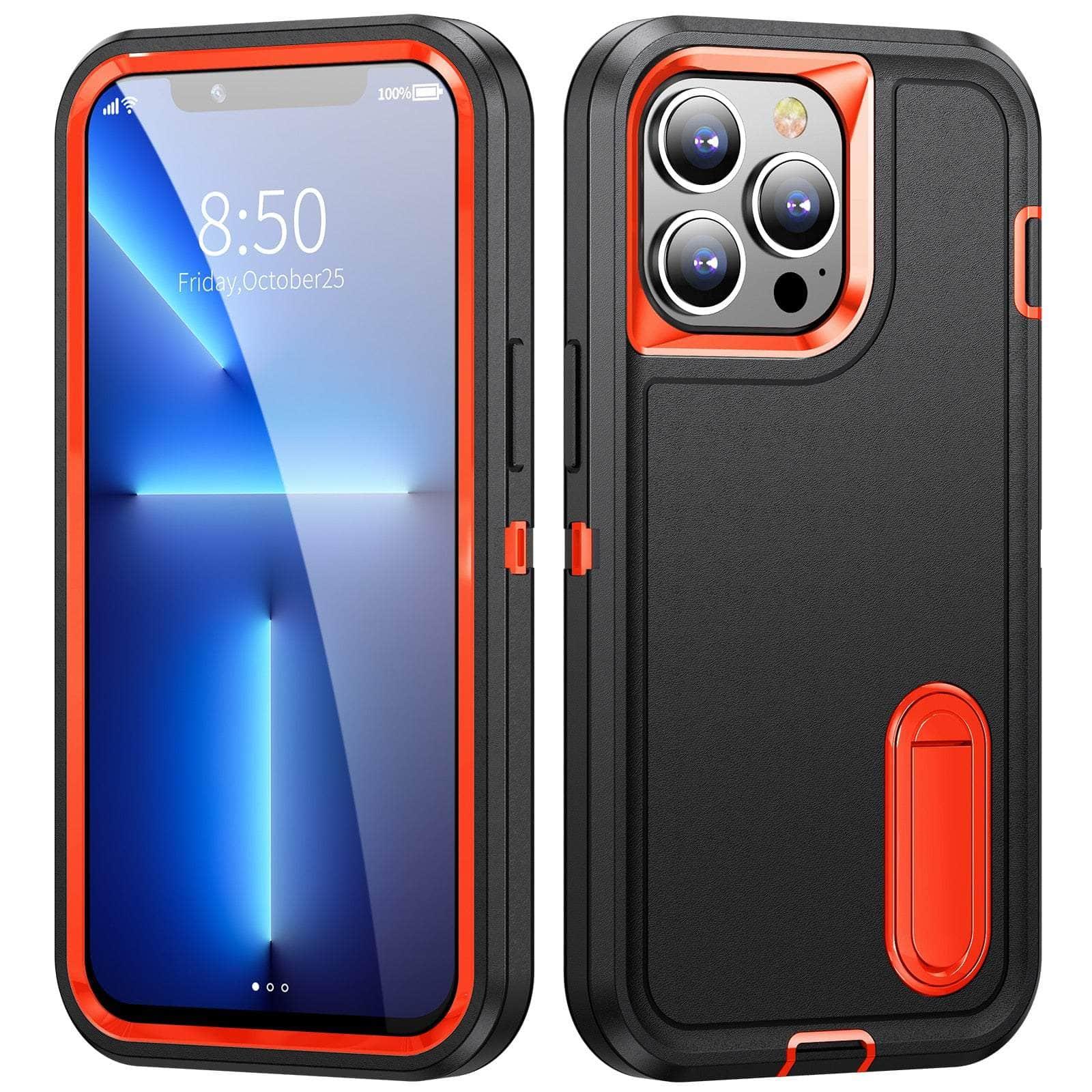 Casebuddy Black-Orange / For iPhone 15 Plus iPhone 15 Plus Heavy Armor Shockproof Defend Case