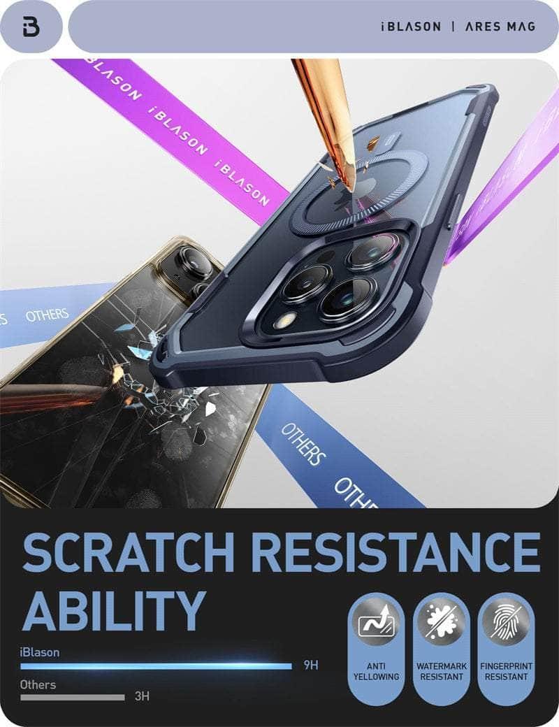 Casebuddy iPhone 15 Pro I-BLASON AresMag Shockproof MagSafe Case