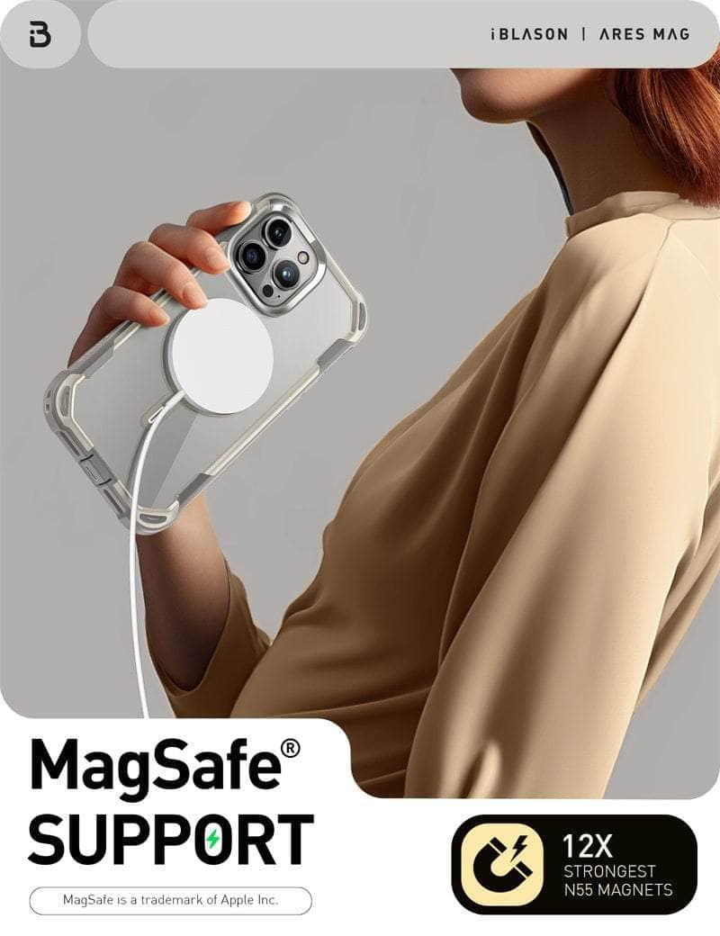 Casebuddy iPhone 15 Pro Max I-BLASON AresMag Shockproof MagSafe Case