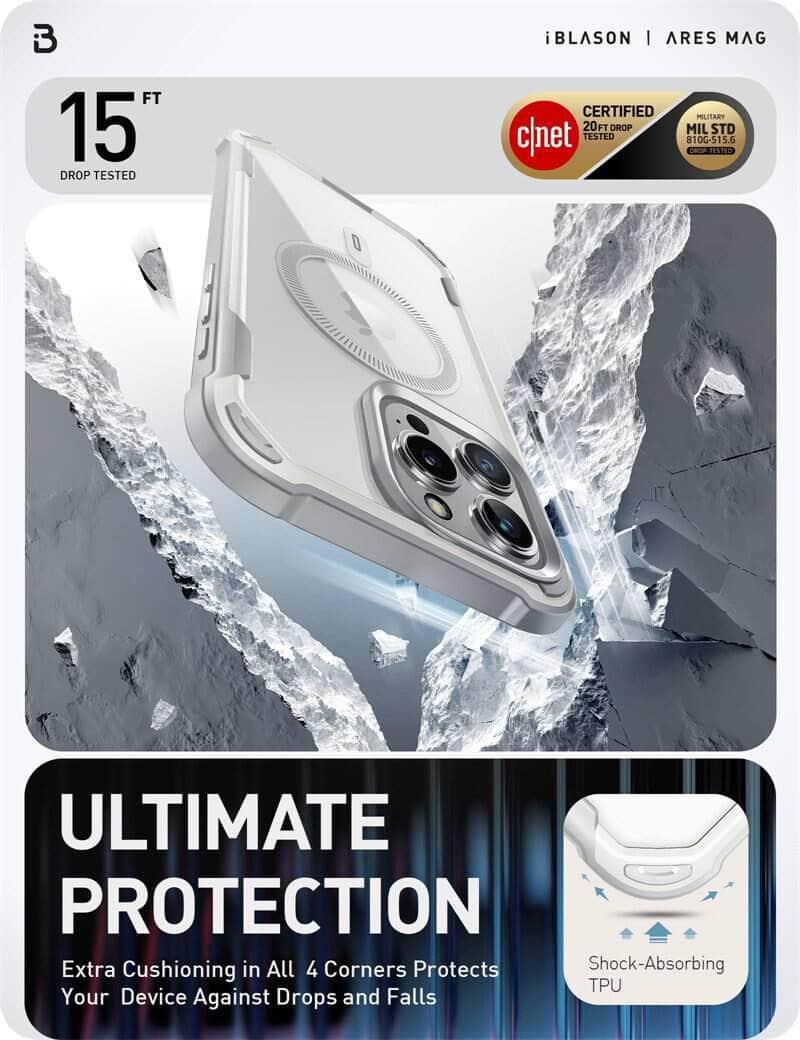Casebuddy iPhone 15 Pro Max I-BLASON AresMag Shockproof MagSafe Case