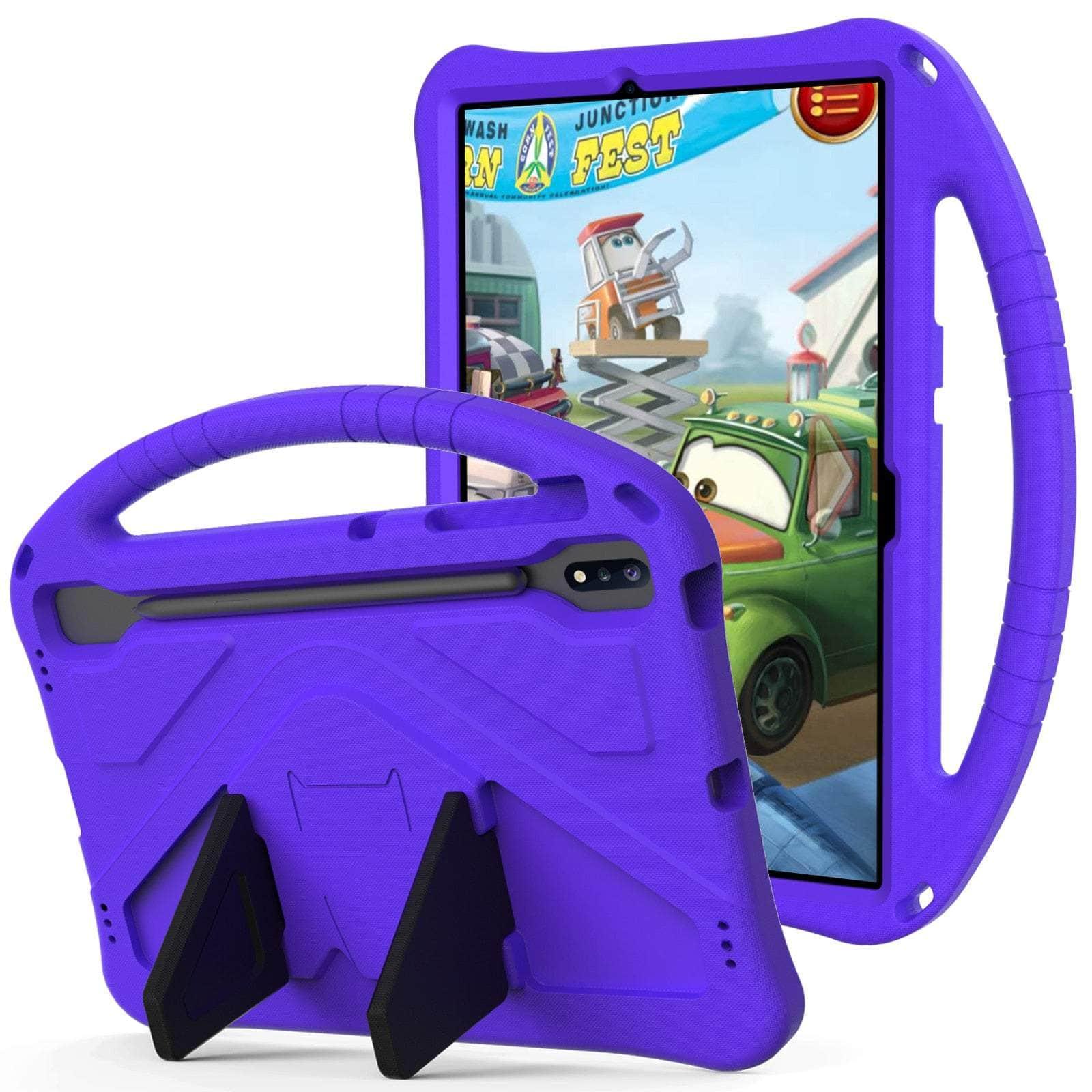 Casebuddy Purple / S9 SM-X710 X716B Kids EVA Case Galaxy Tab S9 Handholder