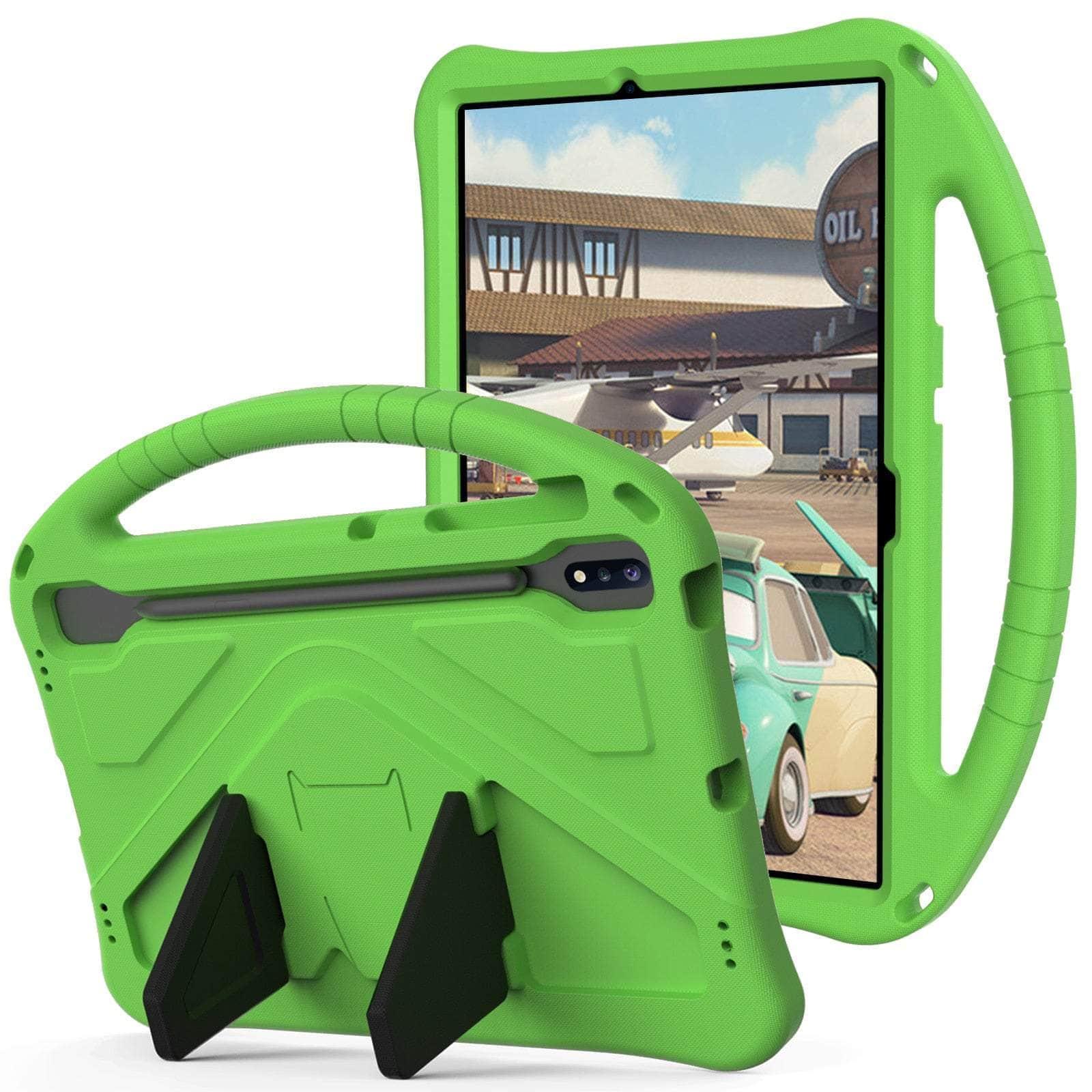 Casebuddy Green / S9 SM-X710 X716B Kids EVA Case Galaxy Tab S9 Handholder