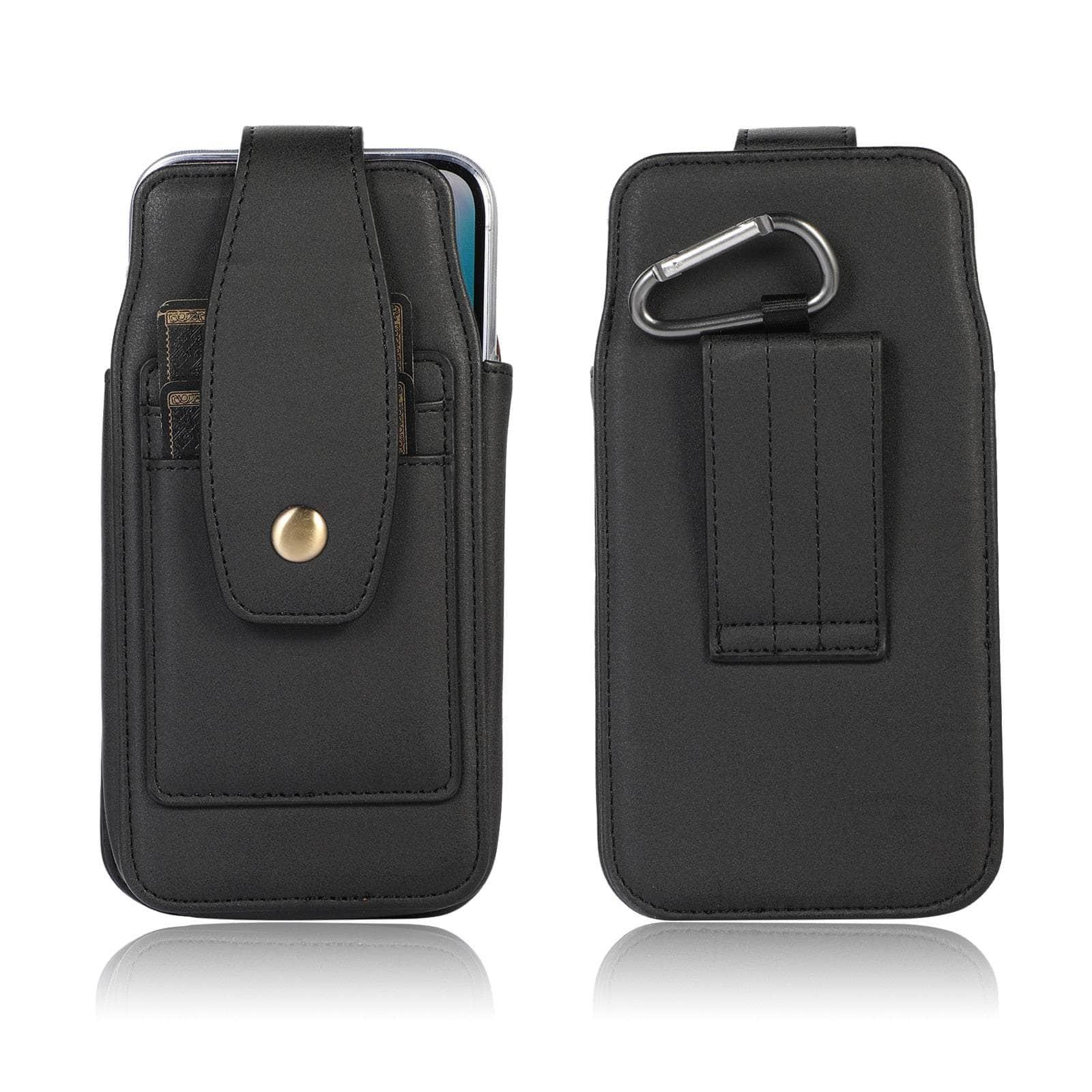 Casebuddy Black / For Galaxy Z Fold 3 Leather Belt Clip Galaxy Z Fold 3 Holster Pouch