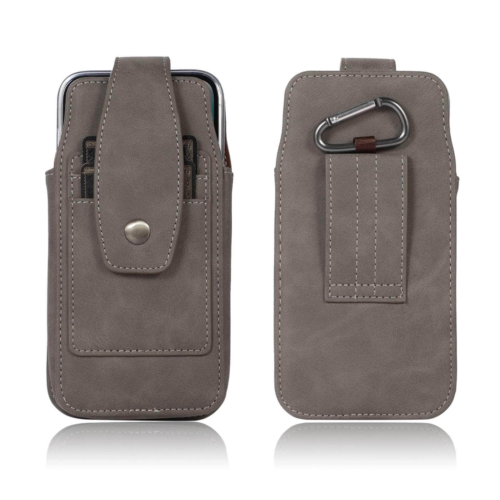 Casebuddy Gray / For Galaxy Z Fold 3 Leather Belt Clip Galaxy Z Fold 3 Holster Pouch