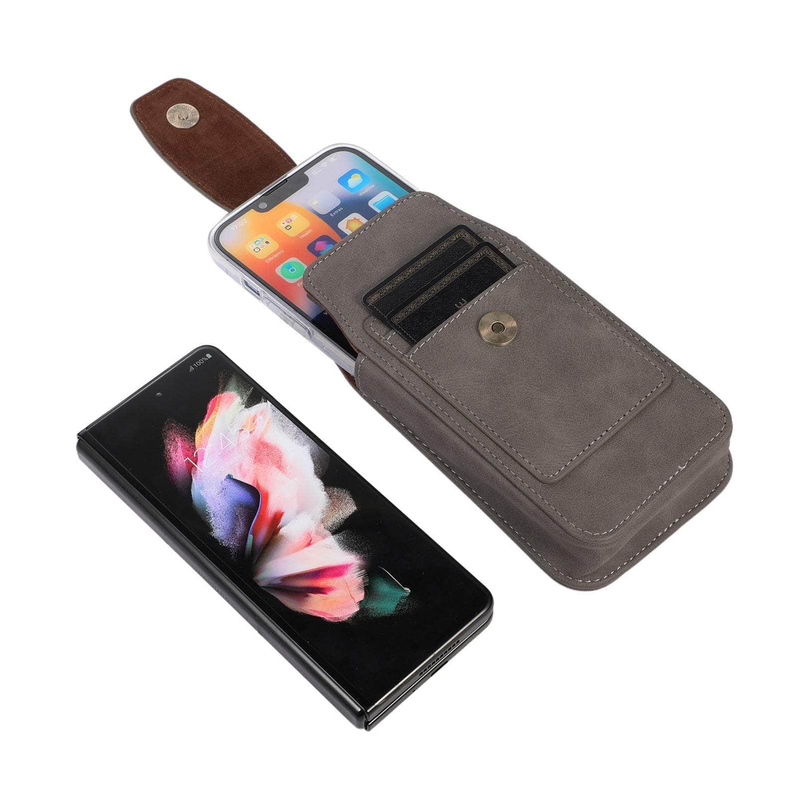 Casebuddy Leather Belt Clip Galaxy Z Fold 5 Holster Pouch