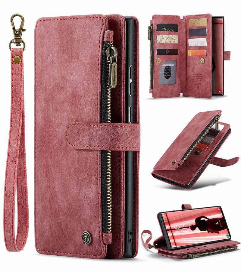Casebuddy Red / For Galay S23 FE Leather Wallet Galaxy S23 FE Case