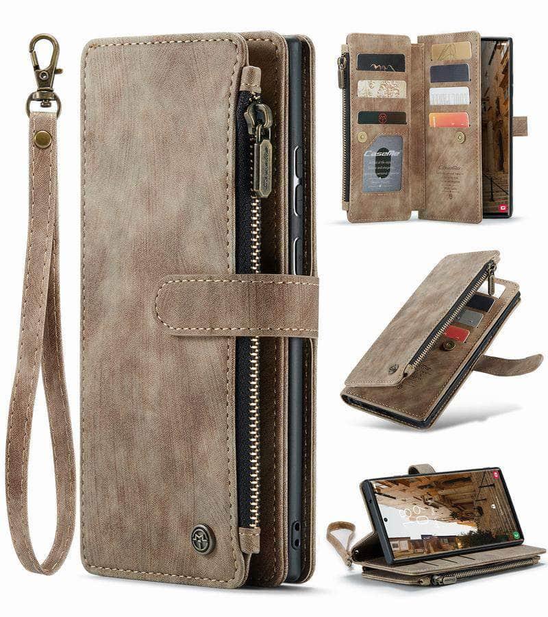 Casebuddy Brown / For Galay S23 FE Leather Wallet Galaxy S23 FE Case