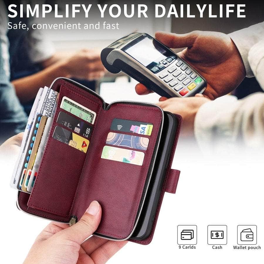 Casebuddy Luxury Galaxy A24 Wallet 9-Card Leather Case