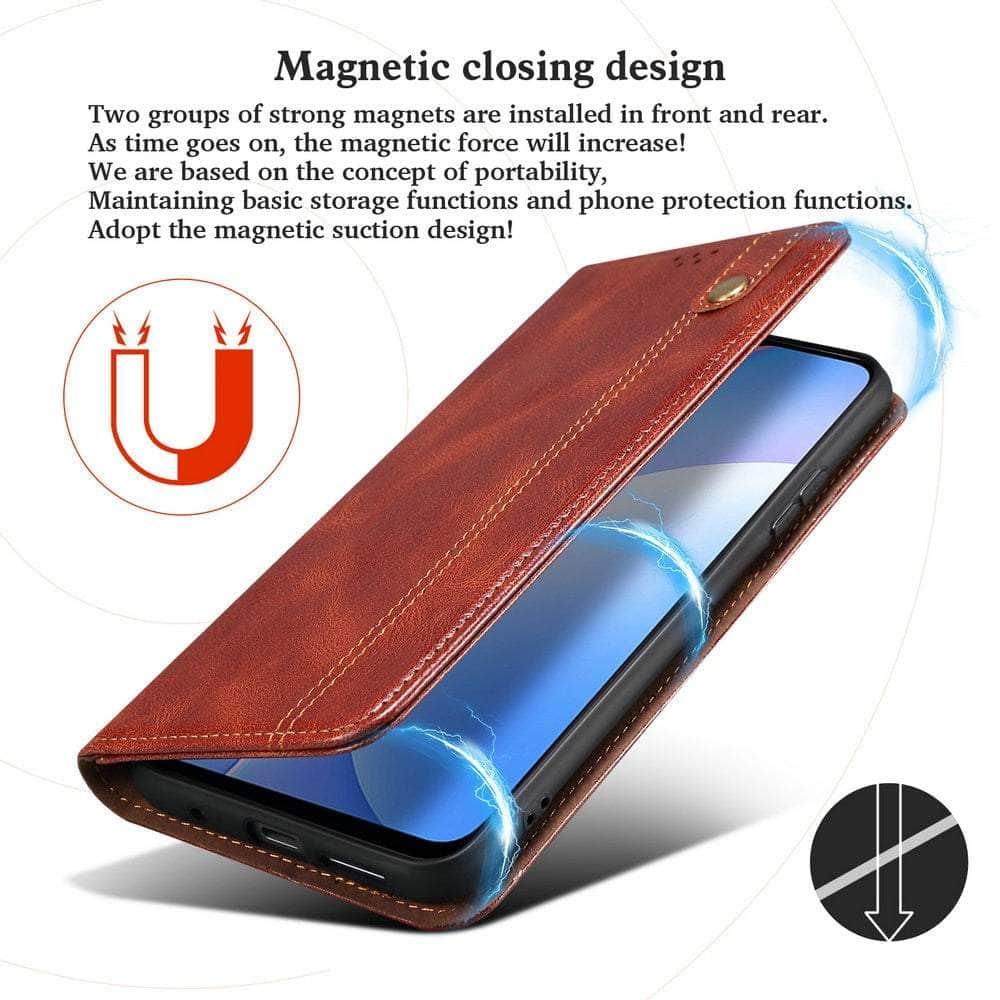 Casebuddy Luxury Galaxy A34 Vegan Leather Magnet Book