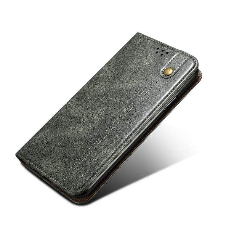 Casebuddy Green / A34 5G Luxury Galaxy A34 Vegan Leather Magnet Book
