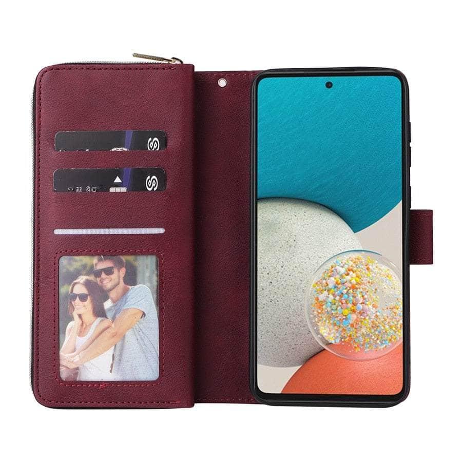 Casebuddy Luxury Galaxy A34 Wallet 9-Card Leather Case