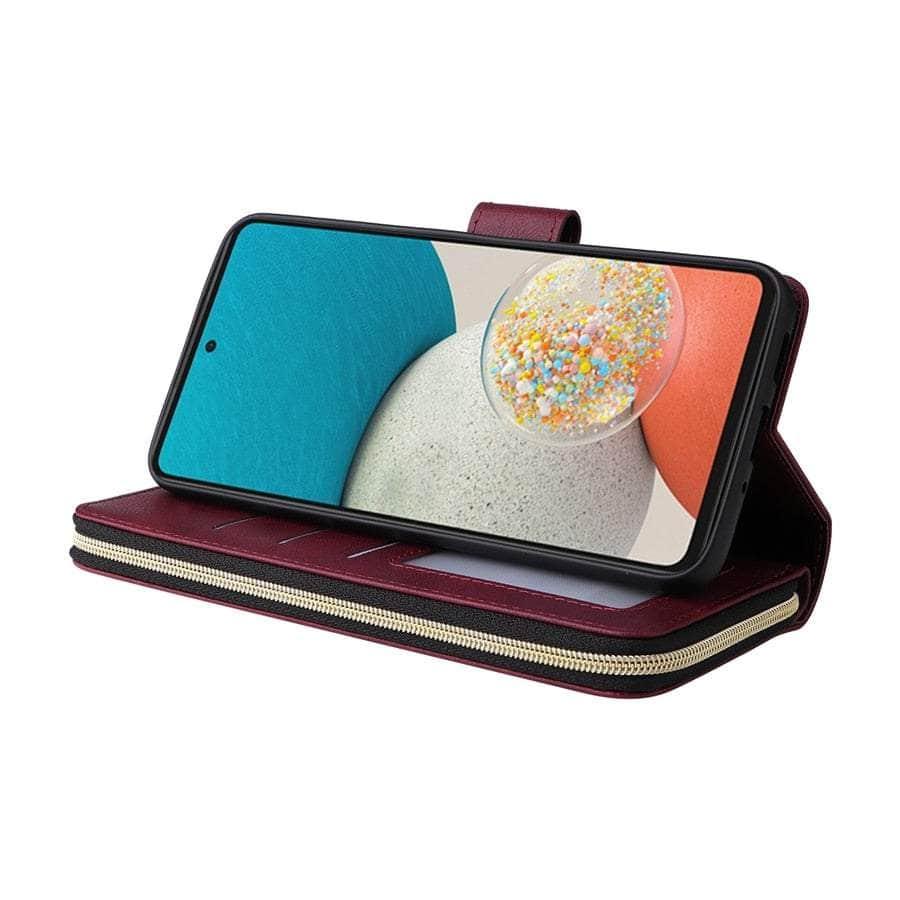 Casebuddy Luxury Galaxy A34 Wallet 9-Card Leather Case