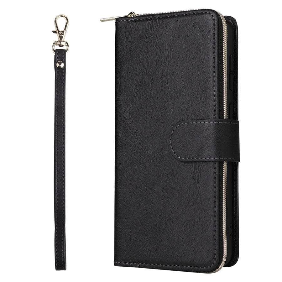 Casebuddy Black / Galaxy A34 Luxury Galaxy A34 Wallet 9-Card Leather Case