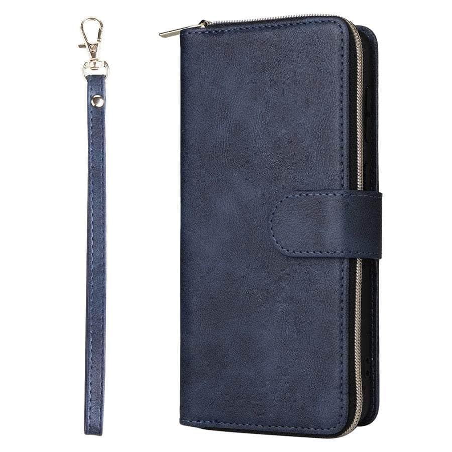 Casebuddy Blue / Galaxy A54 Luxury Galaxy A54 Wallet 9-Card Leather Case