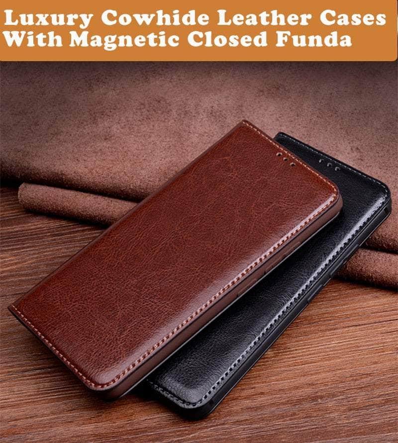 Casebuddy Luxury Real Leather iPhone 15 Pro Max Wallet Case