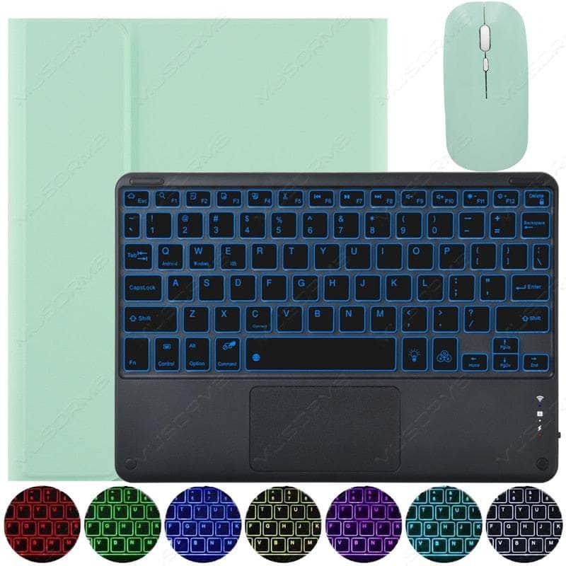 Casebuddy Black / Tab S9 Plus 12.4 Magic Galaxy S9 Plus Touchpad Backlit Keyboard Case