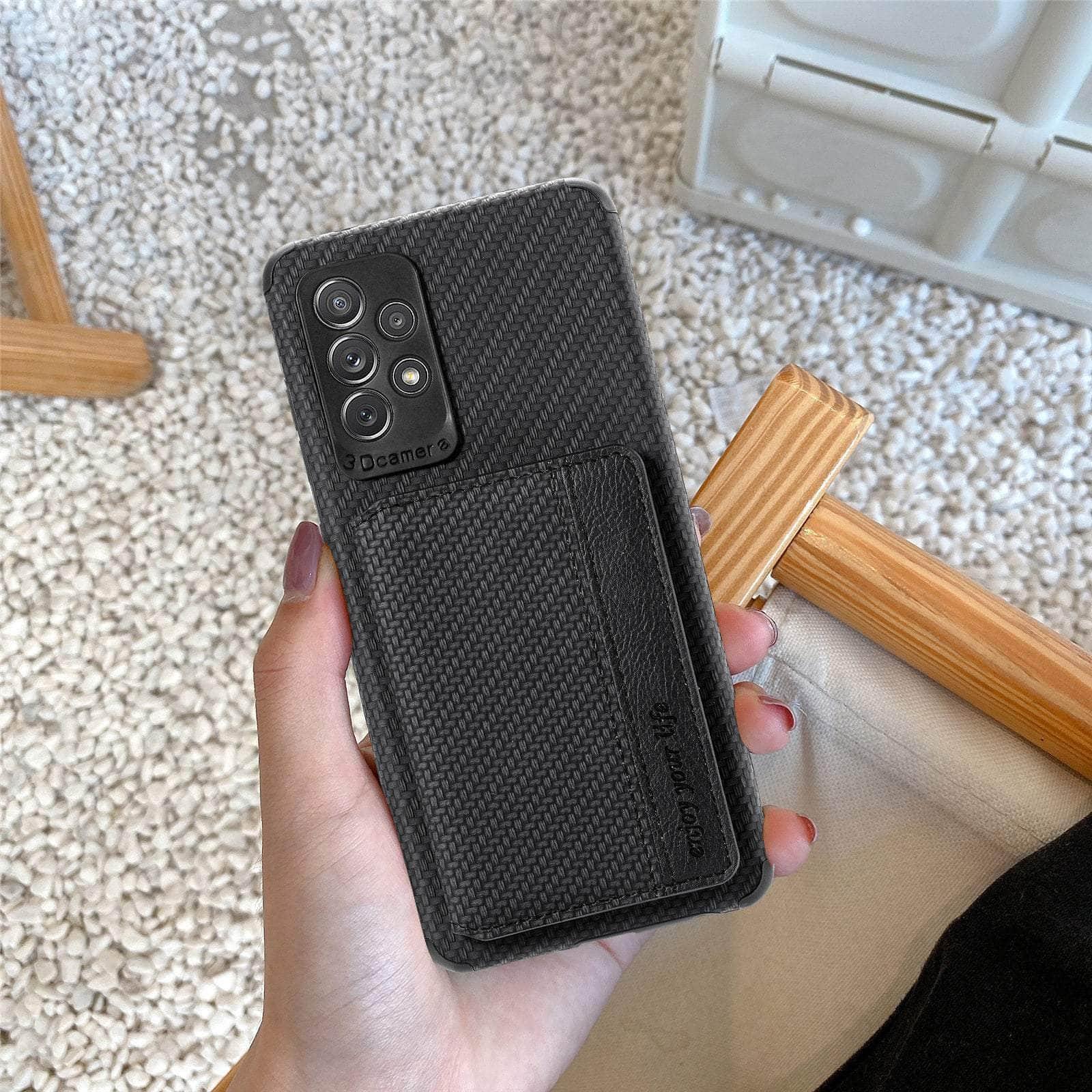 Casebuddy Black / for Galaxy A54 5G Magnetic Wallet Galaxy A54 Card Holder Cover