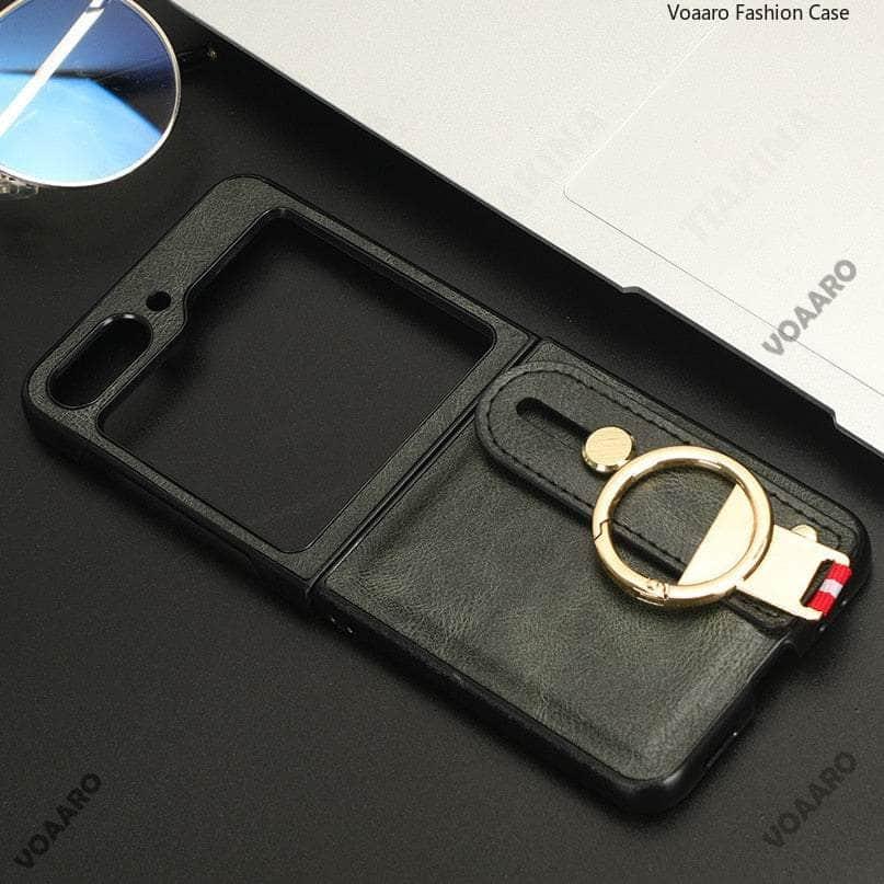 Casebuddy Green / For Galaxy Z Flip 5 Metal Ring Galaxy Z Flip 5 Wristband Case