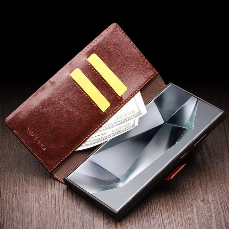 Casebuddy Qialino Galaxy S24 Ultra Genuine Leather Wallet Case
