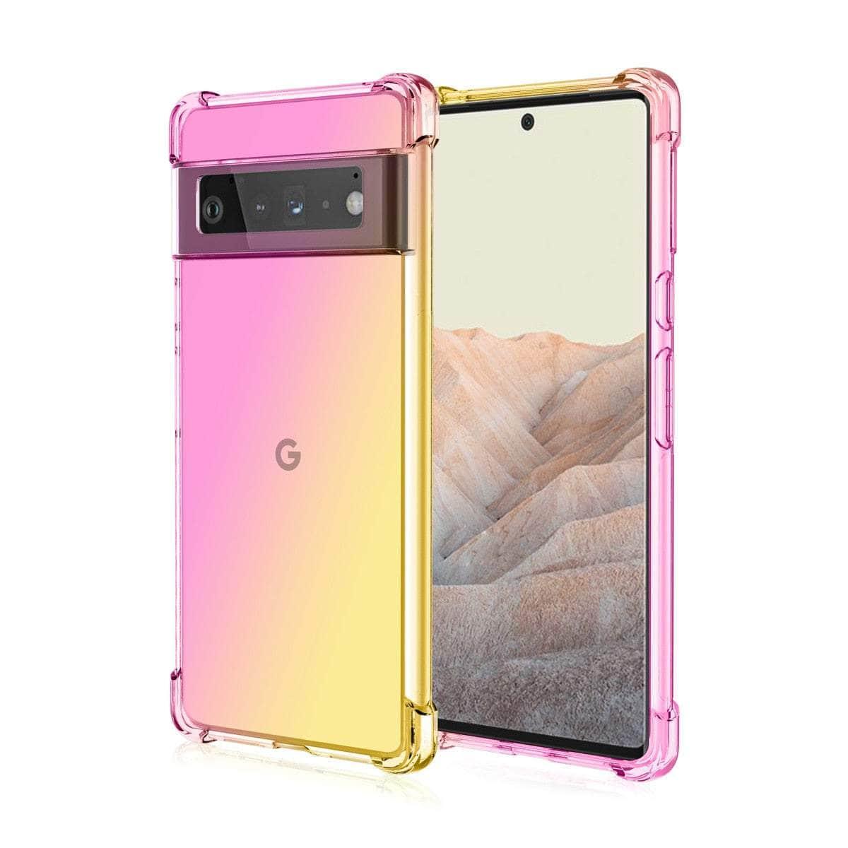 Casebuddy Pink Gold / for Pixel 8 Pro Shockproof Air-Bag Gradient Silicone Pixel 8  ProCase