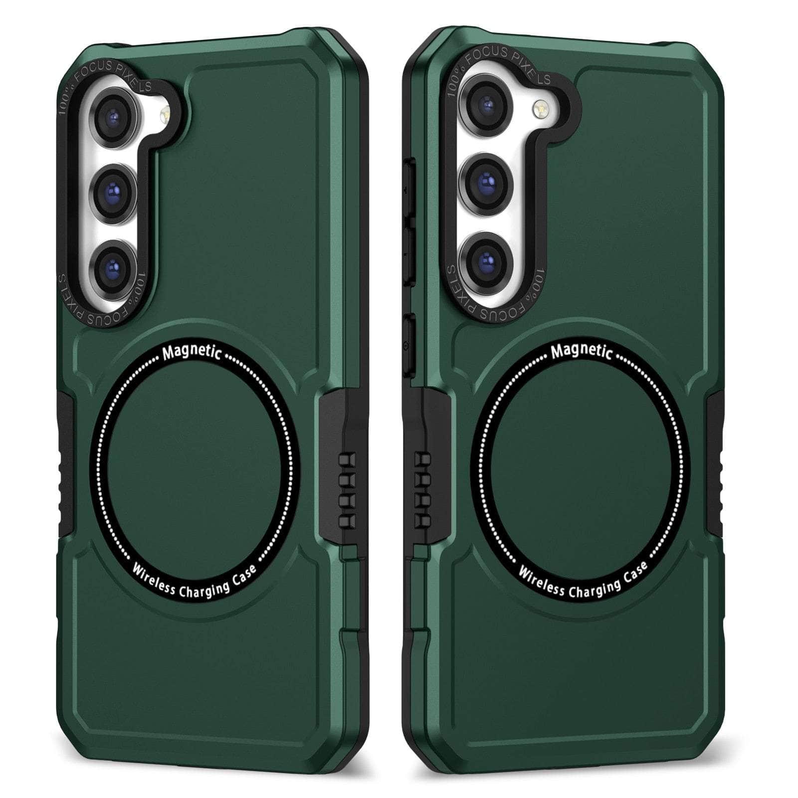 Casebuddy Dark Green / For Samsung S23Ultra Shockproof Galaxy S23 FE Armor Case