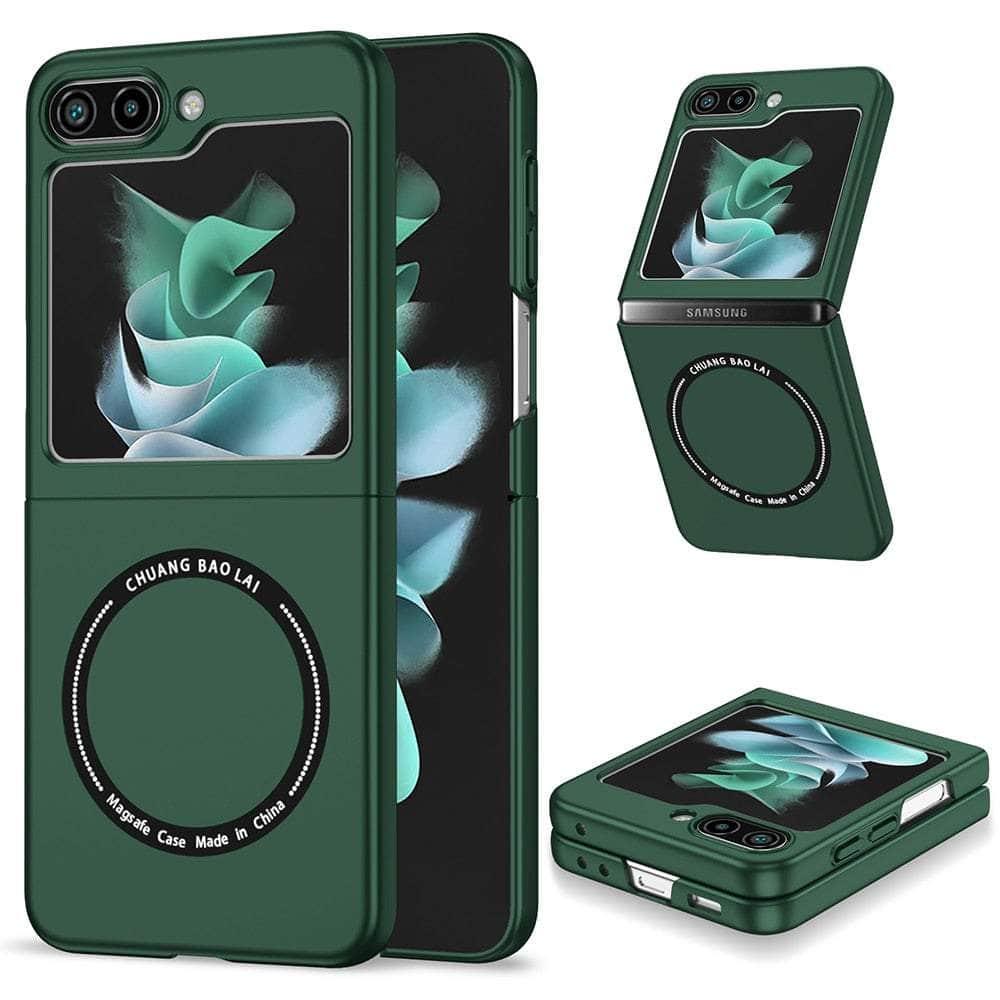 Casebuddy Dark Green 02 / For Samsung Z Flip5 Size: Galaxy Z Flip 5 Magsafe Charging Case