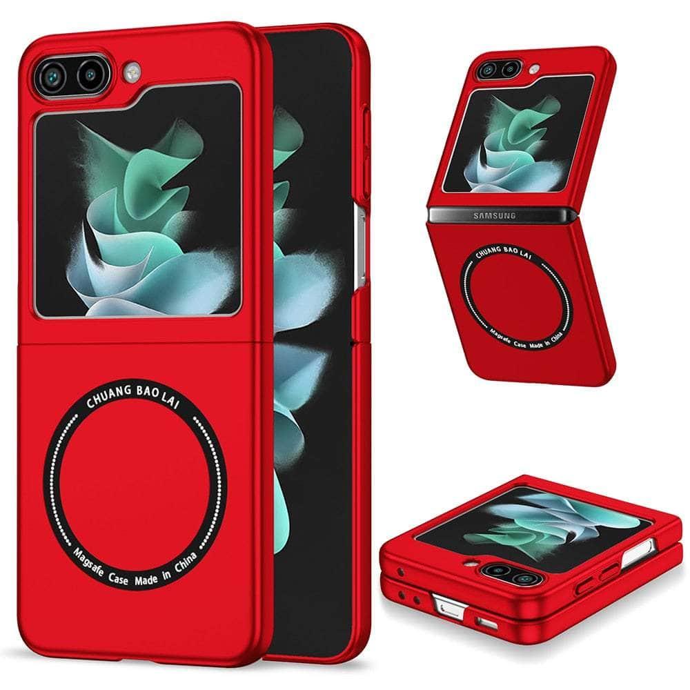 Casebuddy Red 04 / For Samsung Z Flip5 Size: Galaxy Z Flip 5 Magsafe Charging Case