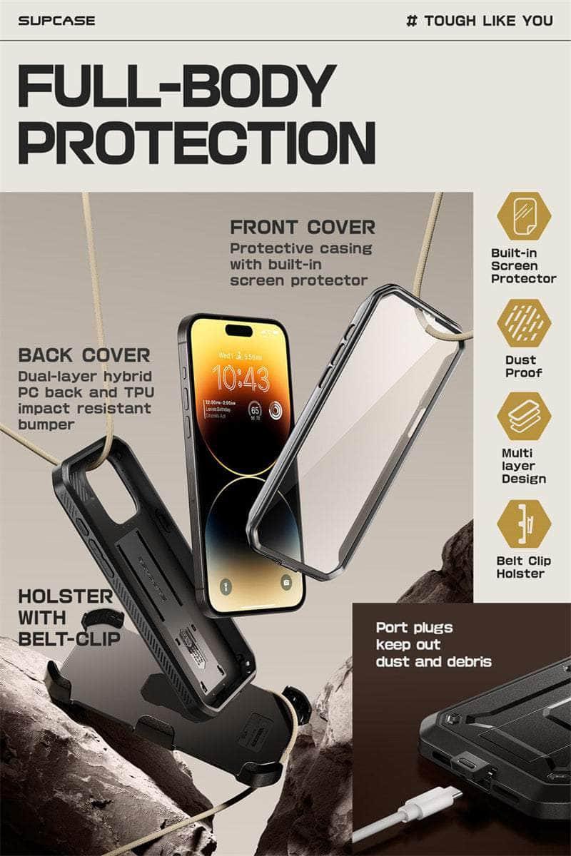 Casebuddy SUPCASE iPhone 15 Pro UB Rugged Heavy Duty Case