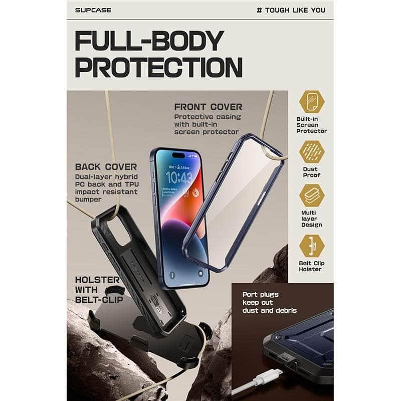 Casebuddy SUPCASE iPhone 15 Pro UB Rugged Heavy Duty Case