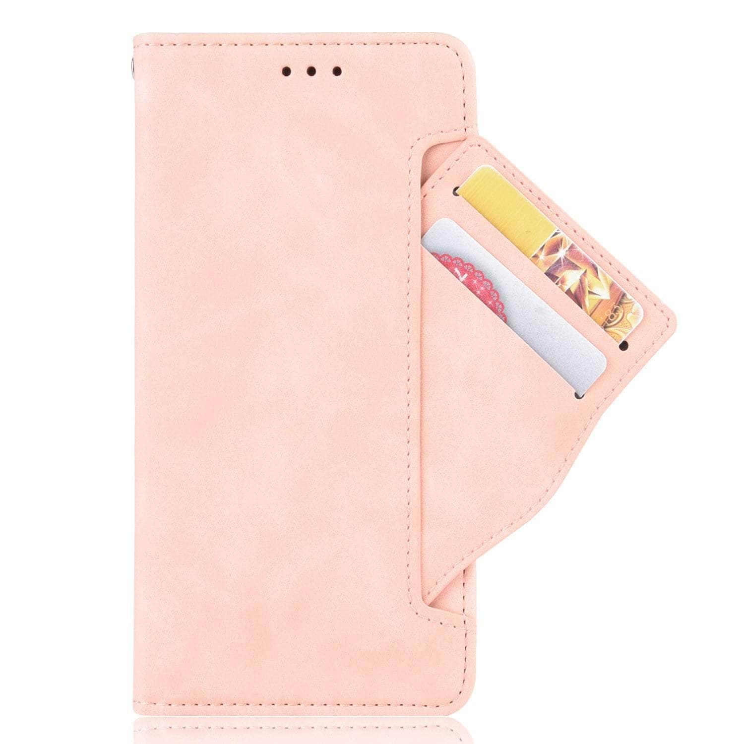 Casebuddy Pink / Samsung Z Fold 3 Vegan Leather Galaxy Z Fold 3 Pen Slot Case