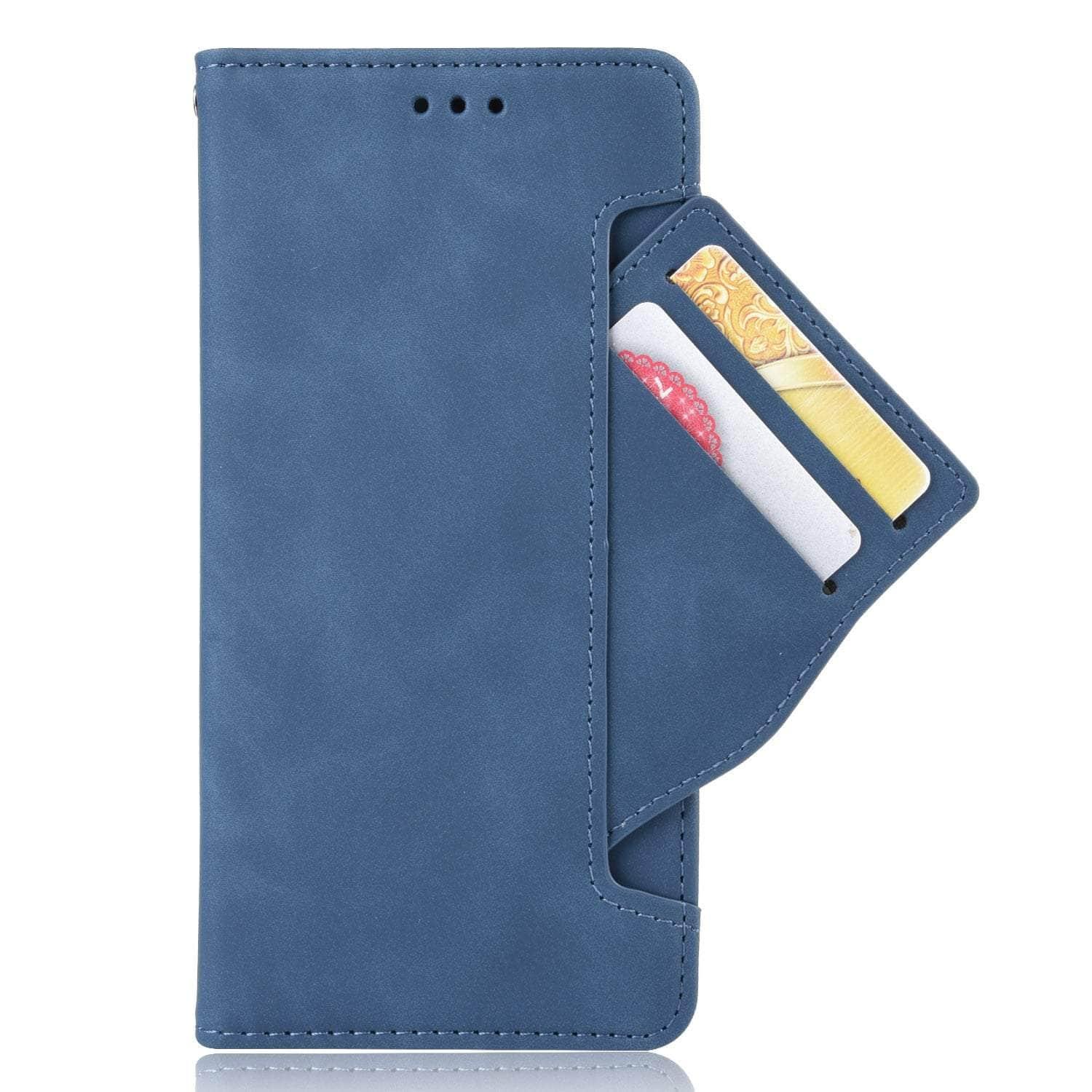 Casebuddy Blue / Samsung Z Fold 3 Vegan Leather Galaxy Z Fold 3 Pen Slot Case