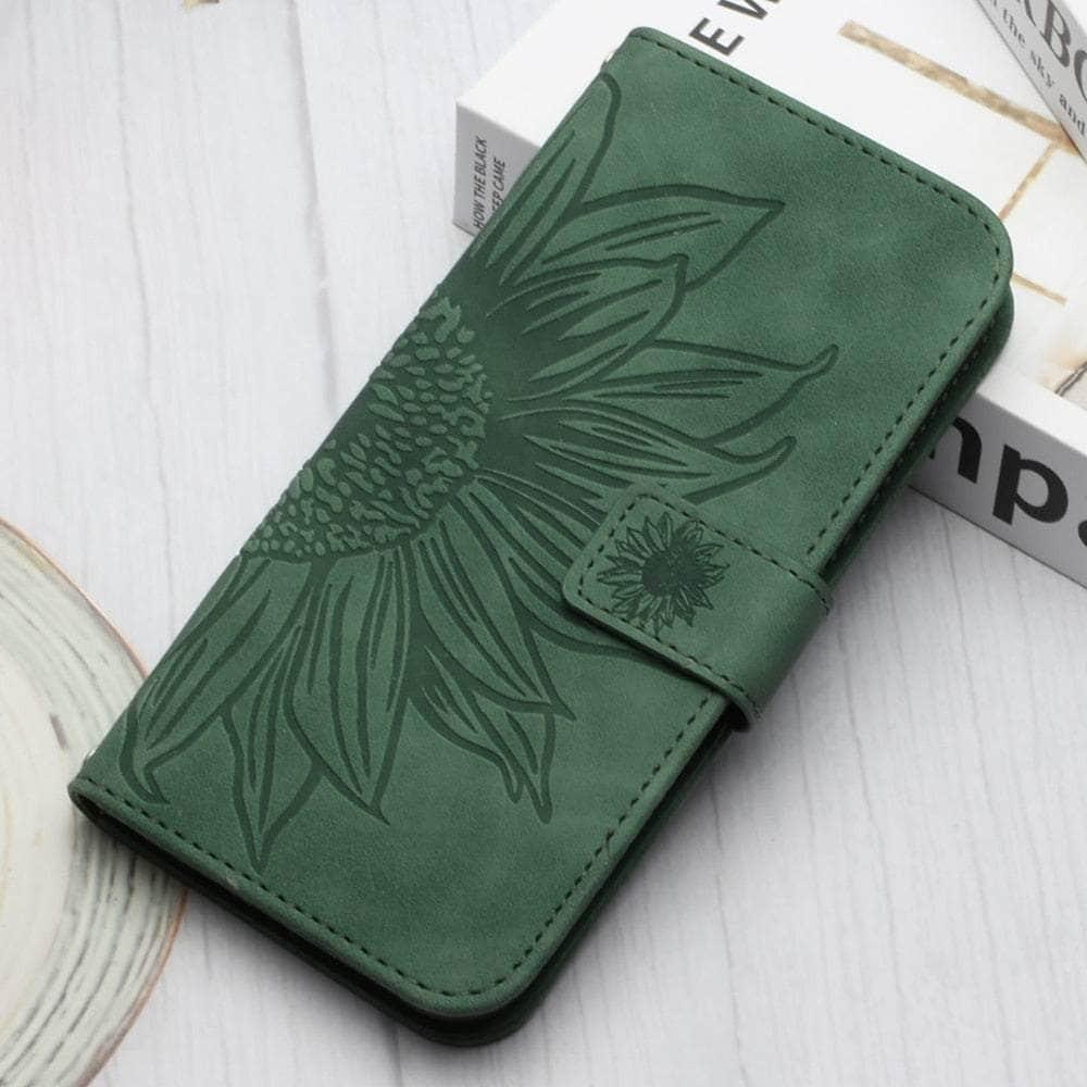 Casebuddy Green / Samsung S23 FE Vegan Leather Wallet Flip Galaxy S23 FE Case