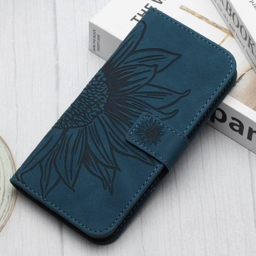 Casebuddy Dark Blue / Samsung S23 FE Vegan Leather Wallet Flip Galaxy S23 FE Case
