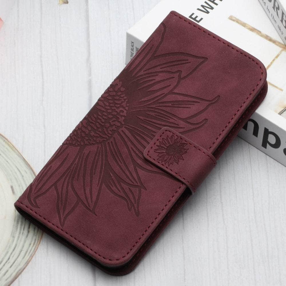 Casebuddy Claret / Samsung S23 FE Vegan Leather Wallet Flip Galaxy S23 FE Case