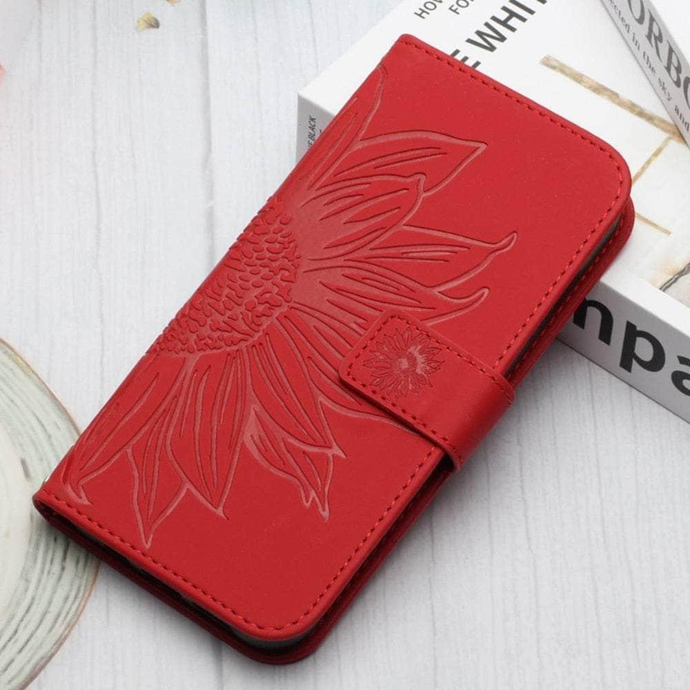 Casebuddy Red / Samsung S23 FE Vegan Leather Wallet Flip Galaxy S23 FE Case