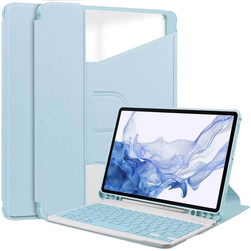 Casebuddy Sky Blue / S9 11 Inch SM-X710 Wireless Galaxy S9 Keyboard Case