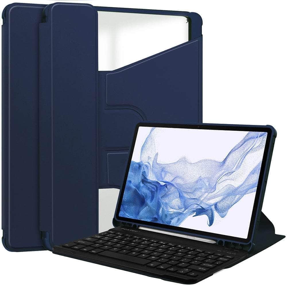 Casebuddy Dark Blue / S9 11 Inch SM-X710 Wireless Galaxy S9 Keyboard Case