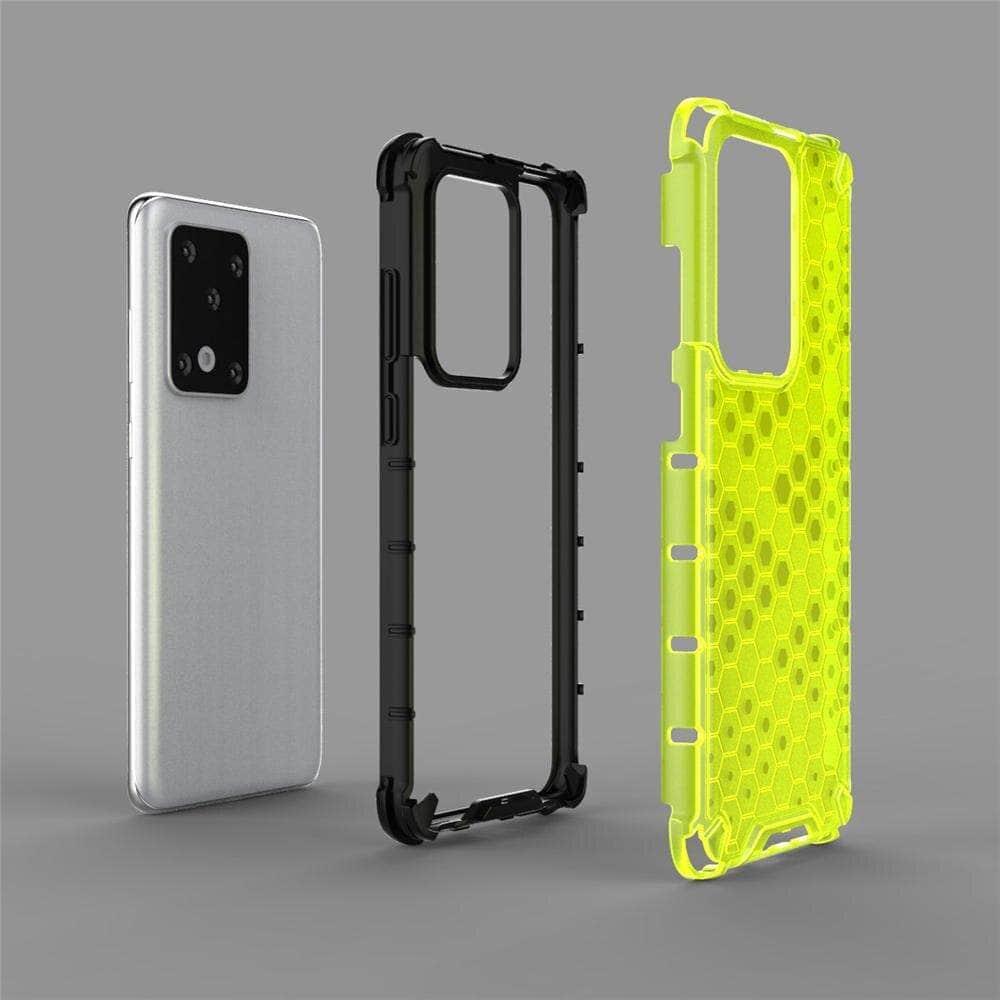 Armor Case Samsung S20+ S20 Ultra 5G Honeycomb Clear Phone Case Shockproof Back Cover