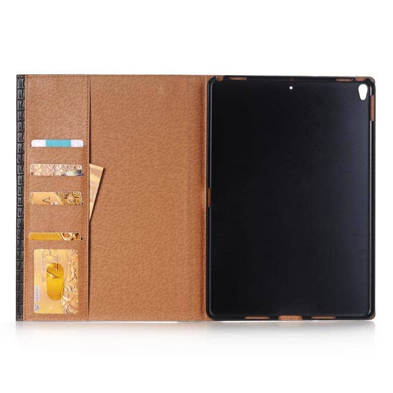 Crocodile Wallet Flip Smart Sleep Awake Leather Looks iPad Air 3 2019 Case - CaseBuddy