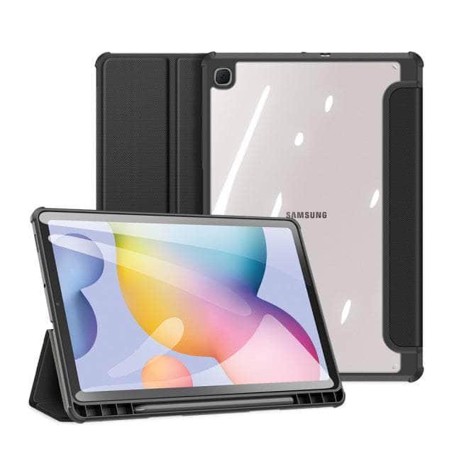 CaseBuddy Australia Casebuddy black / TAB S8 Plus DUX DUCIS Galaxy Tab S8 Plus X800 Leather Series Smart Sleep Wake Pencil Holder Case