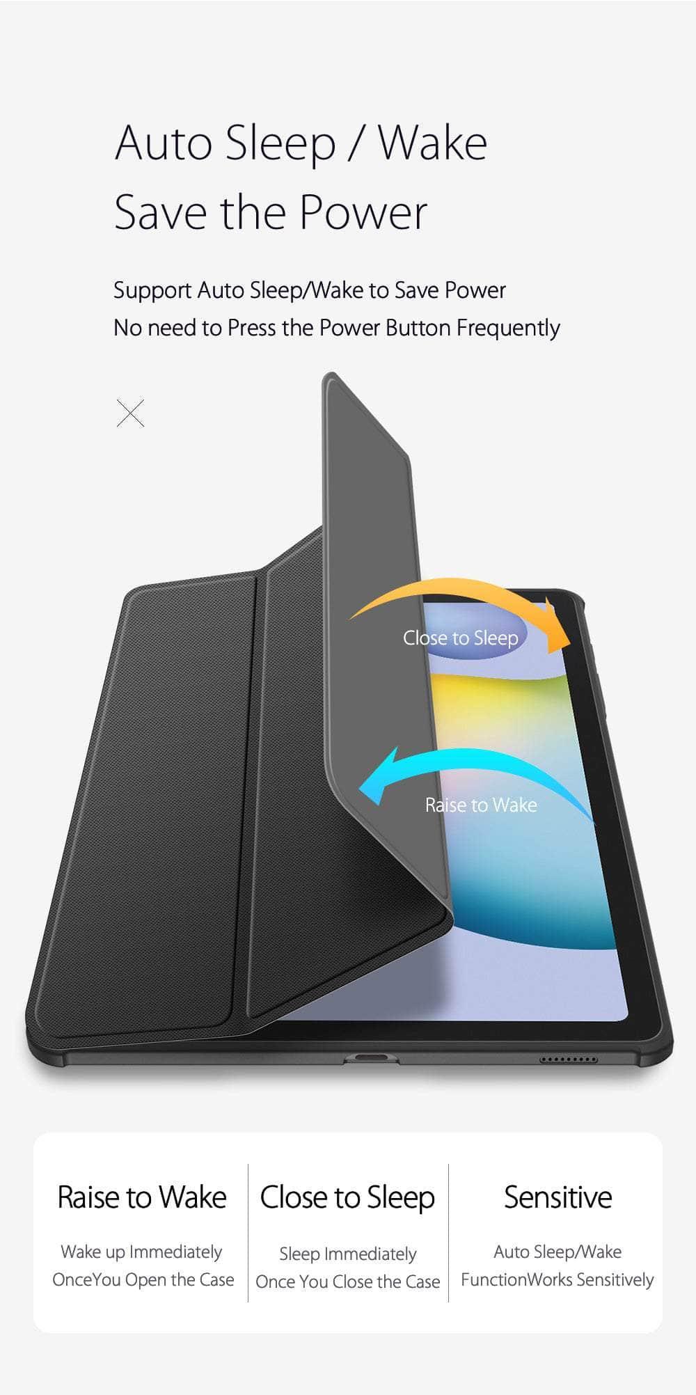 CaseBuddy Australia Casebuddy DUX DUCIS Galaxy Tab S8 Ultra X906 Leather Series Smart Sleep Wake Pencil Holder Case