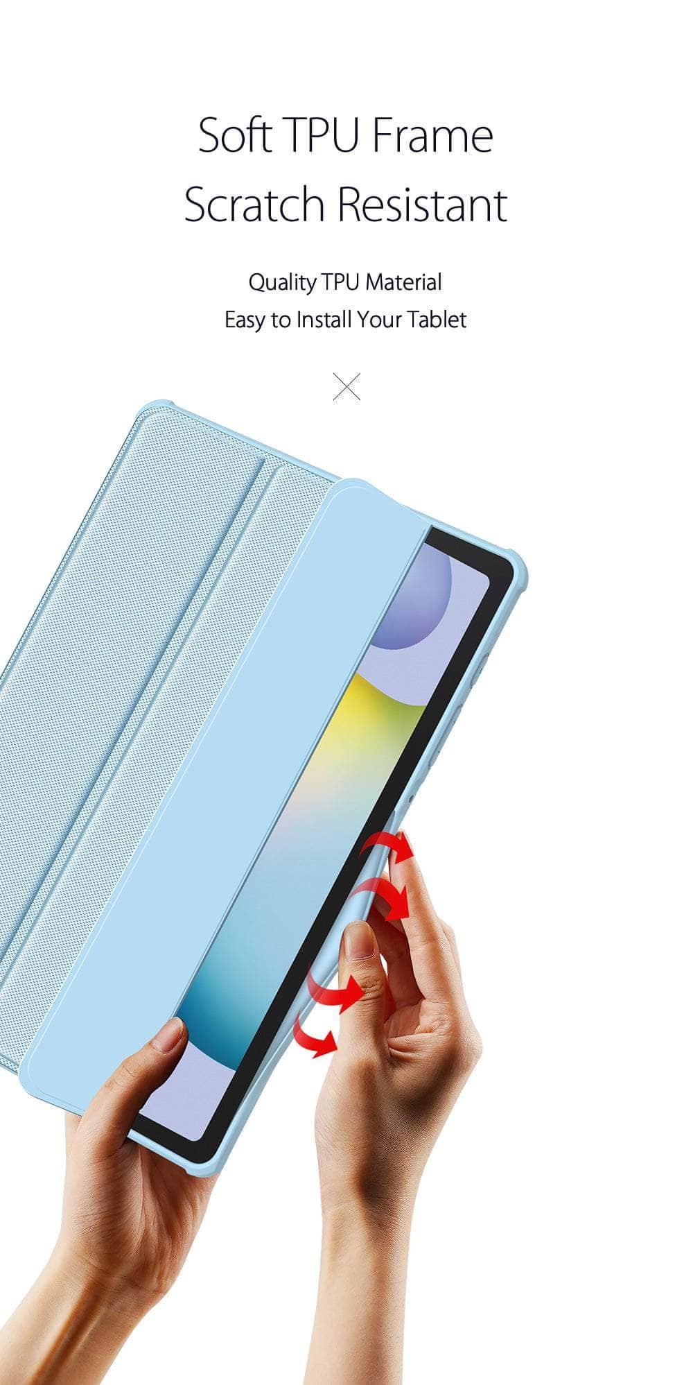 CaseBuddy Australia Casebuddy DUX DUCIS Galaxy Tab S8 Ultra X906 Leather Series Smart Sleep Wake Pencil Holder Case