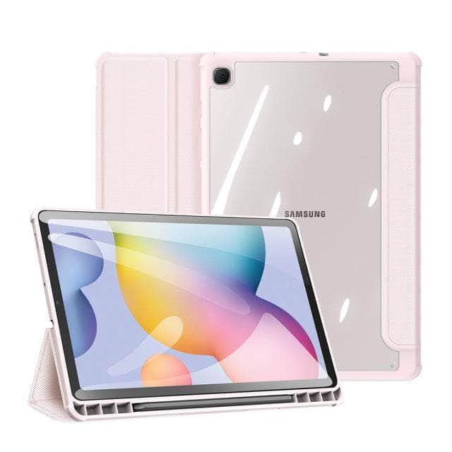 CaseBuddy Australia Casebuddy Pink / Tab S8 DUX DUCIS Galaxy Tab S8 X700 Leather Series Smart Sleep Wake Pencil Holder Case