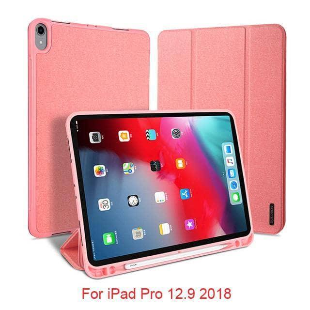 DUX DUCIS Smart Leather Look iPad Pro 12.9 2018 Stand Cover with Pencil Holder Coque - CaseBuddy